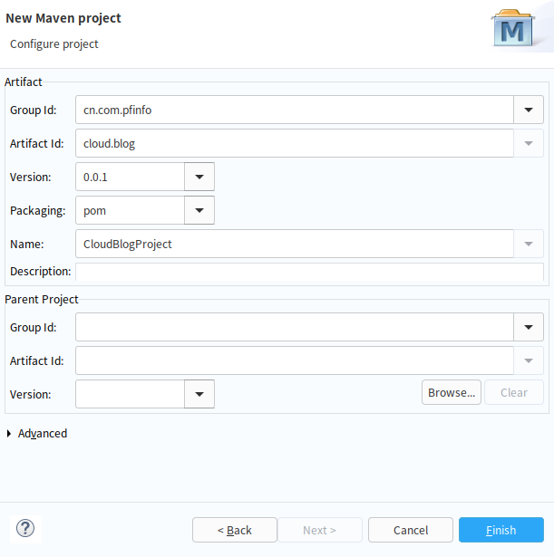 创建CloudBlogProject